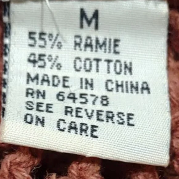 CROQUET CLUB VINTAGE Y2K RAMIE/COTTON CROCHET SWEATER CROPPED BOHO  SIZE 18/20 - Picture 10 of 13